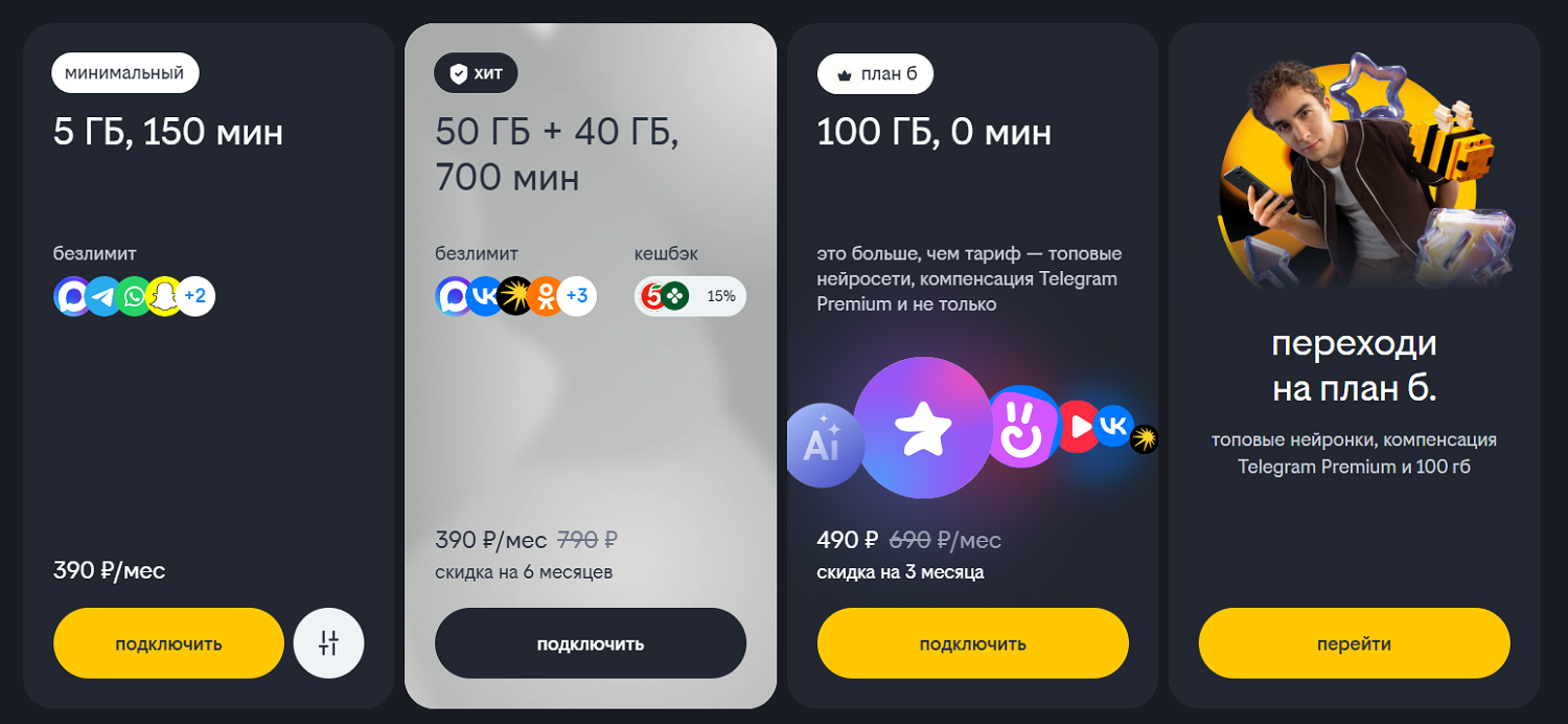 Какой тариф билайн лучший